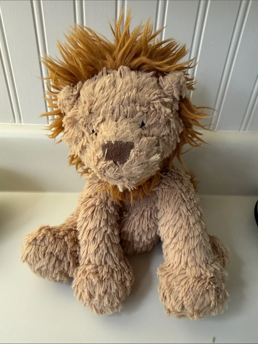 Jellycat Beige Plush Lion with Golden Mane